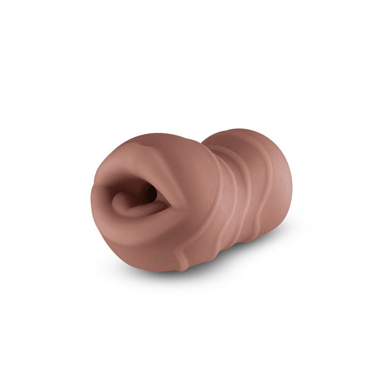 NS Novelties Pocket Pals - Mouth Stroker - Brown - Stroker Masturbator - Realistic Pocket Pussy - Mini Stroker
