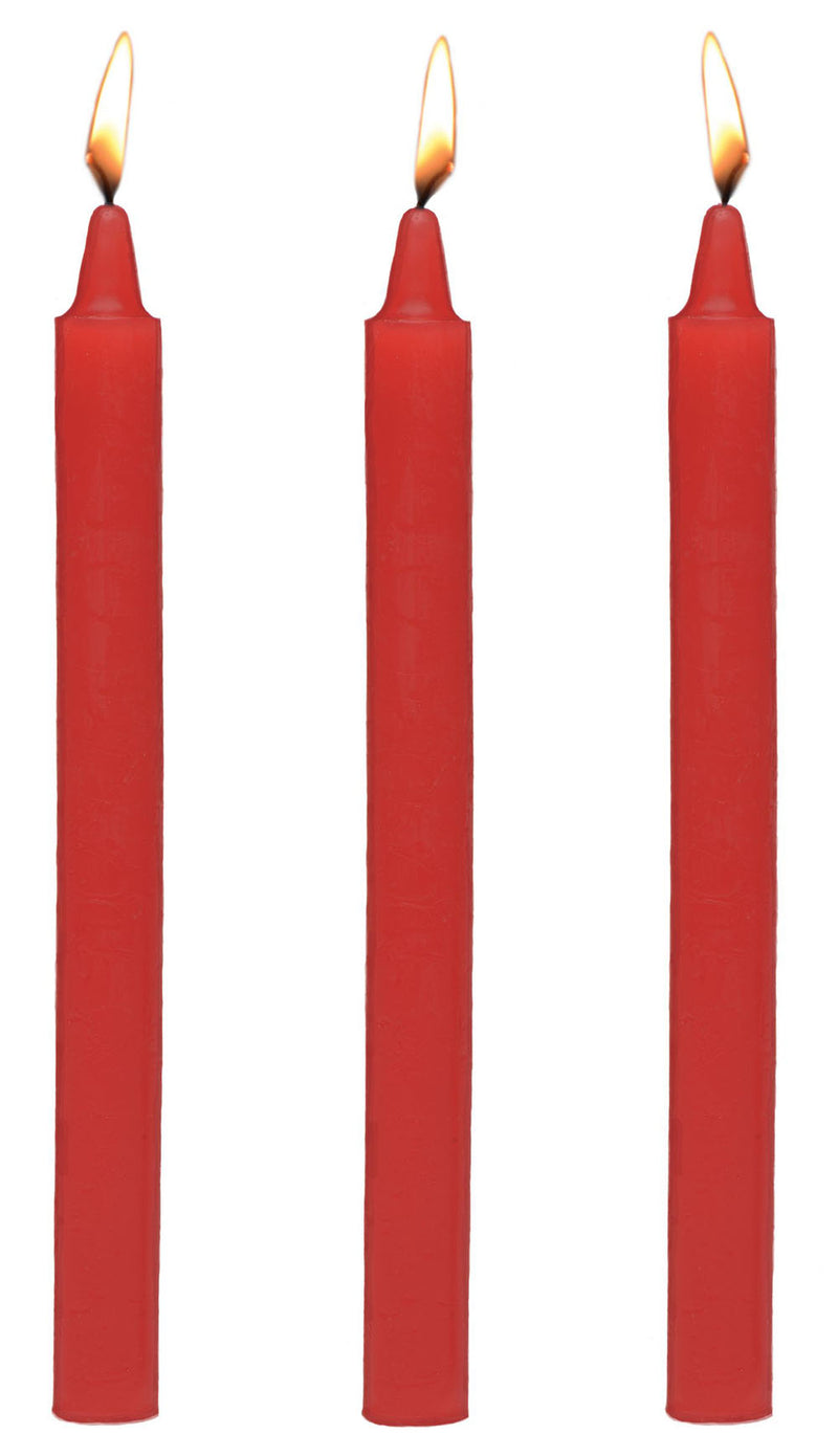 XR Brands Fetish Drip Candles 3pk - Red