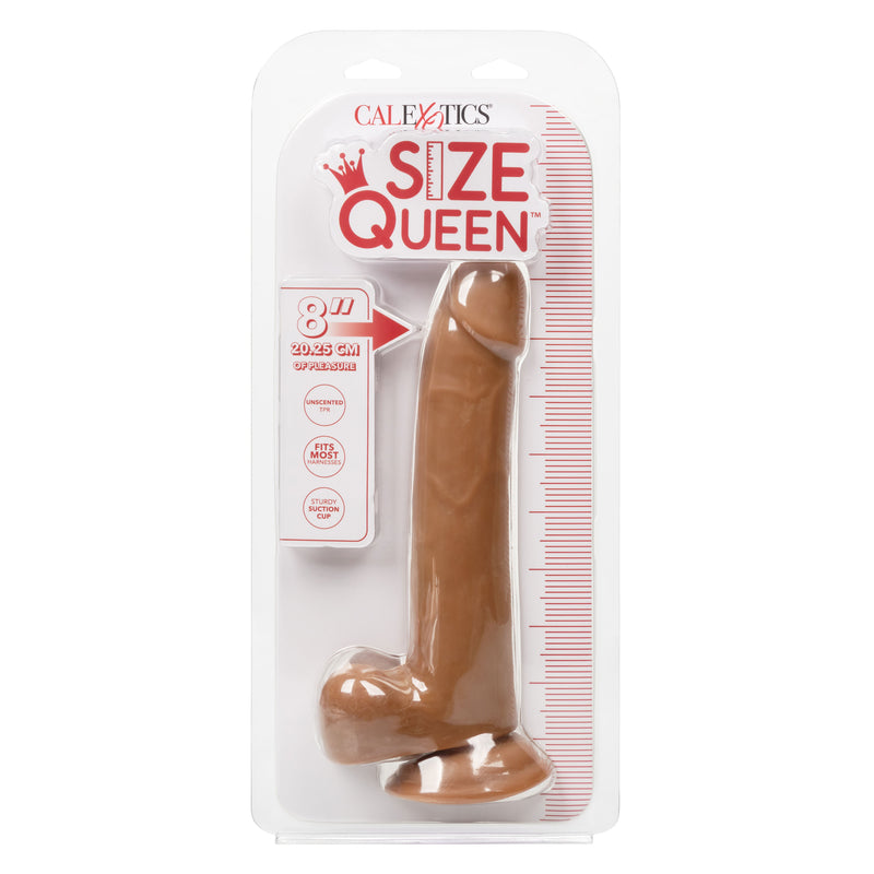 CalExotics Size Queen 8 inch/20.25 Cm - Brown