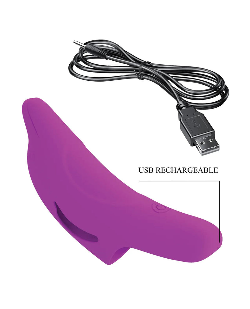 Pretty Love Delphini Dolphin Honey Finger Vibrator - Fuchsia