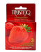 "Trustex Flavored Lubricated Condoms - 3 Pack - Strawberry AL-4015"