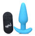 "21x Silicone Butt Plug With Remote - Blue BNG-AG563-BLU"
