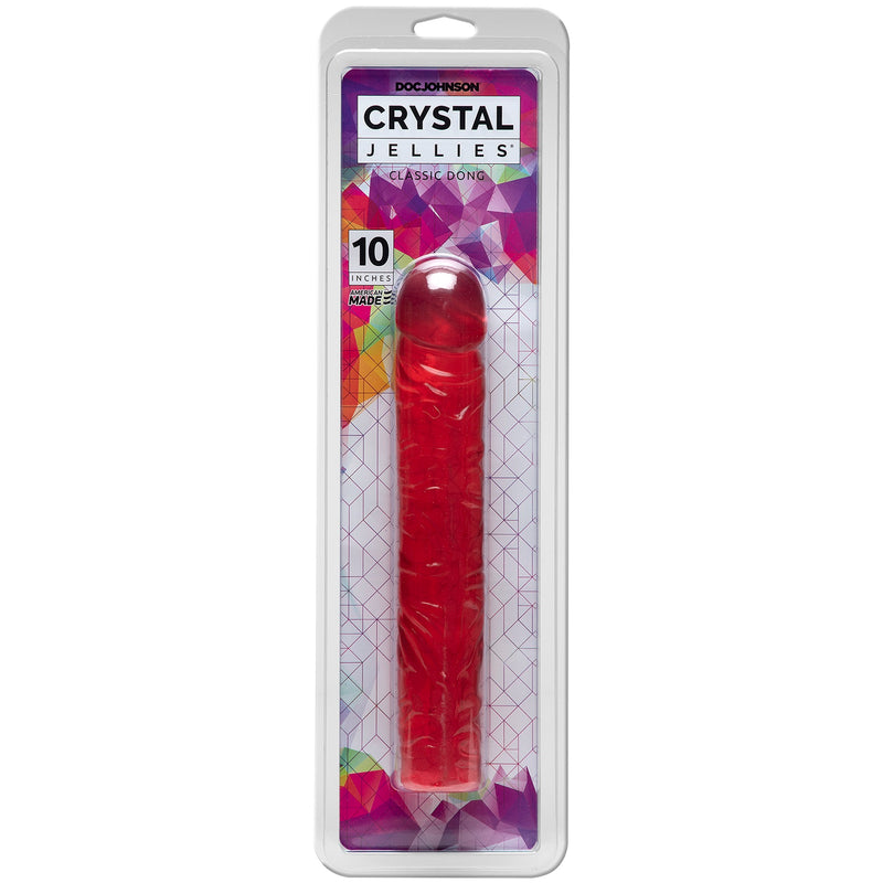 Doc Johnson Crystal Jellies Classic Dong 10 Inch - Pink