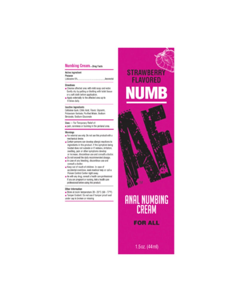 Little Genie Numb Af Anal Desensitizer Strawberry 1.5oz