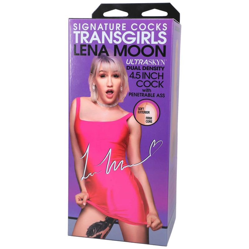 Doc Johnson Signature Cock With Penetrable Ass - Transgirls - Lena Moon - Vanilla