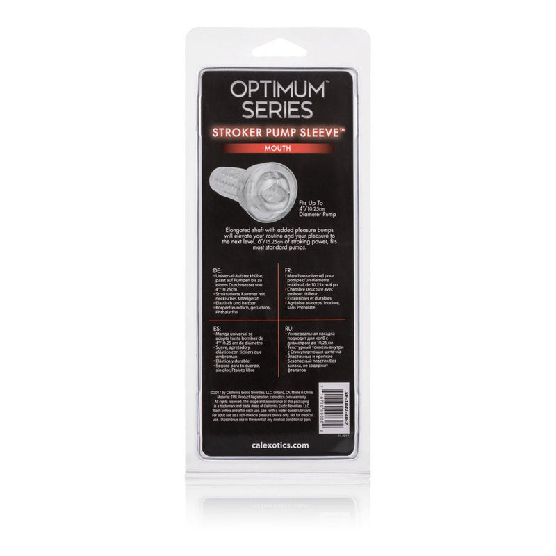 CalExotics Optimum Series Stroker Pump Sleeve Mouth - Stroker Masturbator - Penis Pump Sleeve - Stroker Sleeve