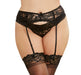 "Lace Garterbelt - Queen - Black DG-8735XBLKQ"
