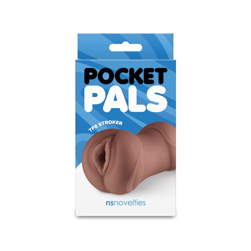 NS Novelties Pocket Pals - Vagina Stroker - Brown - Stroker Masturbator - Realistic Pocket Pussy - Mini Stroker