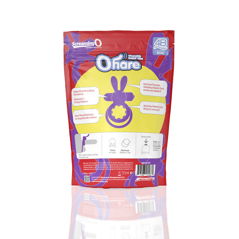 Screaming O Screaming O 4b - Ohare Wearable Rabbit Vibe - Grape