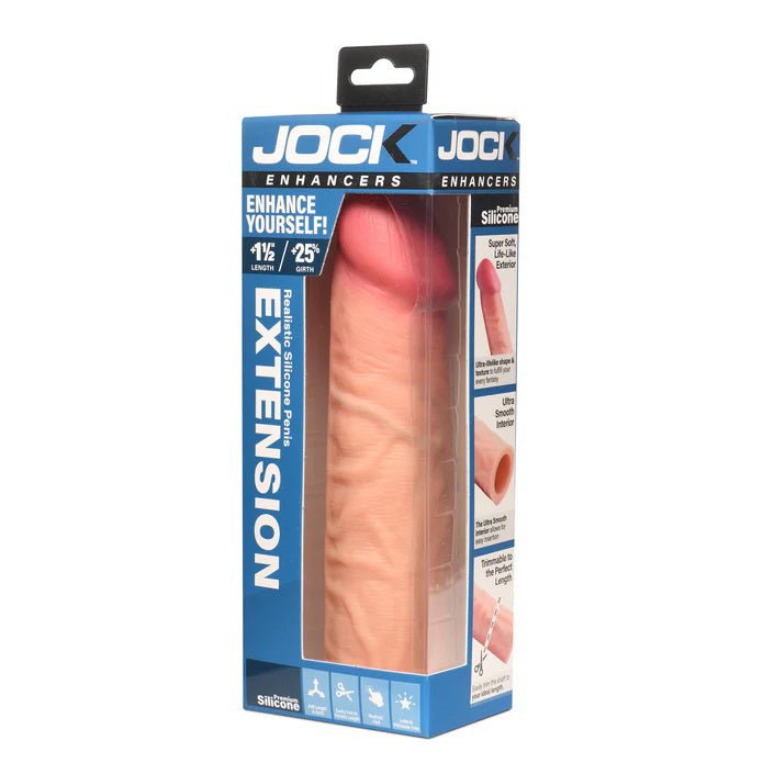 Curve Toys Jock 1.5" Silicone Penis Extension Sleeve - Light