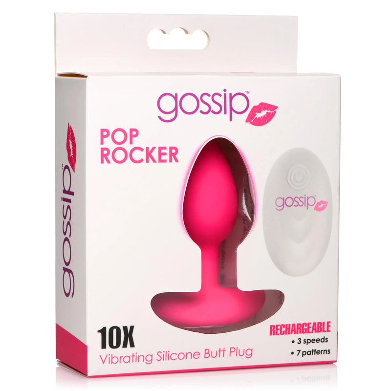 Curve Toys Gossip Pop Rocker 10x Vibrating Silicone Plug - Magenta