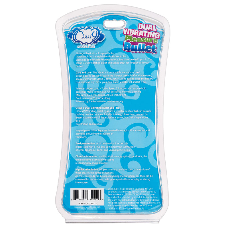 Cloud 9 Novelties D Wtc Dual Egg Vibrator Black