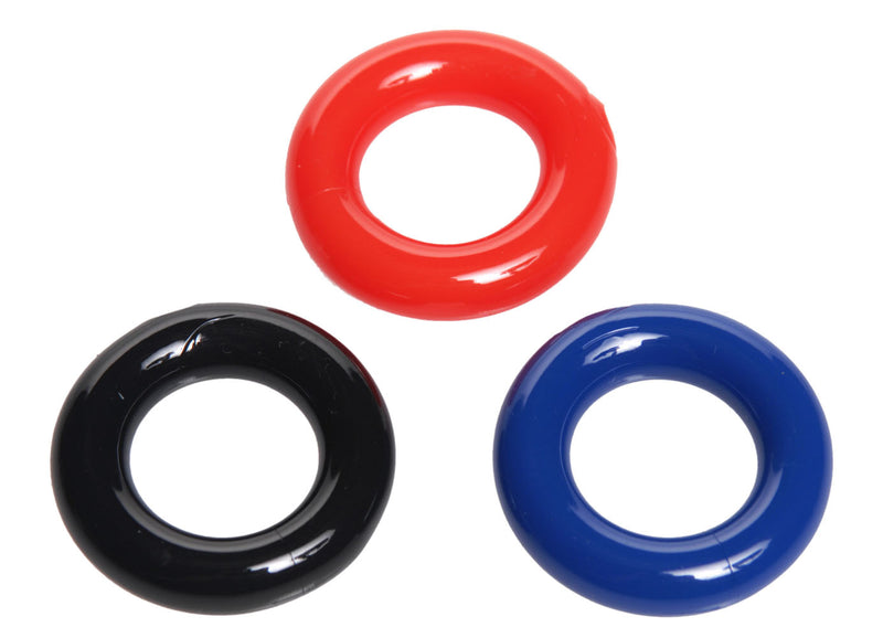 XR Brands Stretchy Cock Ring 3 Pack