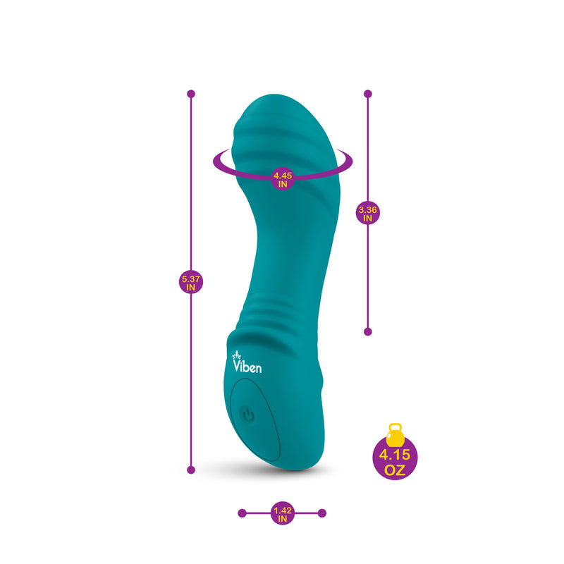 Viben Lalita Mini Pleasure Ridges G-Spot Vibe - Ocean