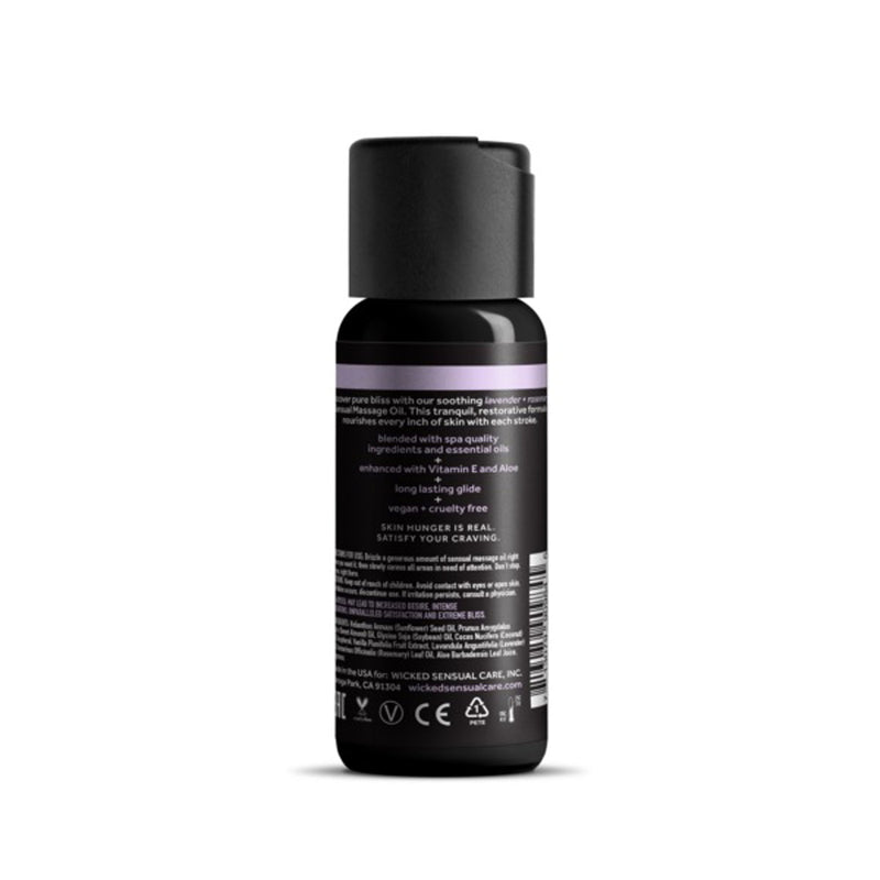 Wicked Sensual Care Lavender + Rosemary Massage Oil 4oz