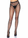 "Rhinestone Fishnet Crotchless Tights - One Size - Black LA-1410BLK"