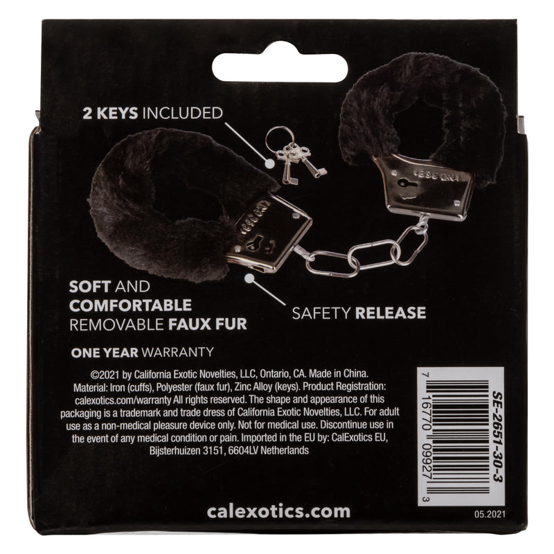 CalExotics Playful Furry Cuffs - Black