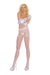 "Sheer Crotchless Pantyhose - 1x/3x - White EM-1726QW"