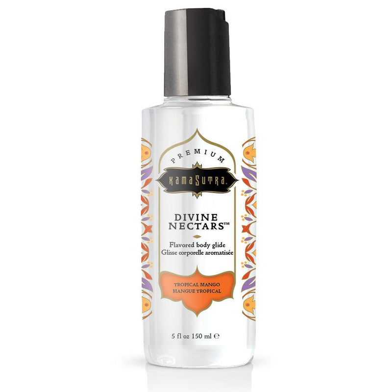Kama Sutra Divine Nectars Flavored Body Glide - Tropical Mango - 5 Fl Oz. 150ml