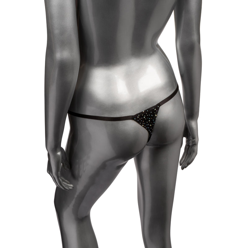 CalExotics Radiance Crotchless Thong - One Size - Black