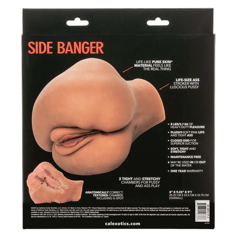 CalExotics Stroke It Side Banger - Brown - Stroker Masturbator - Realistic Body Part Stroker