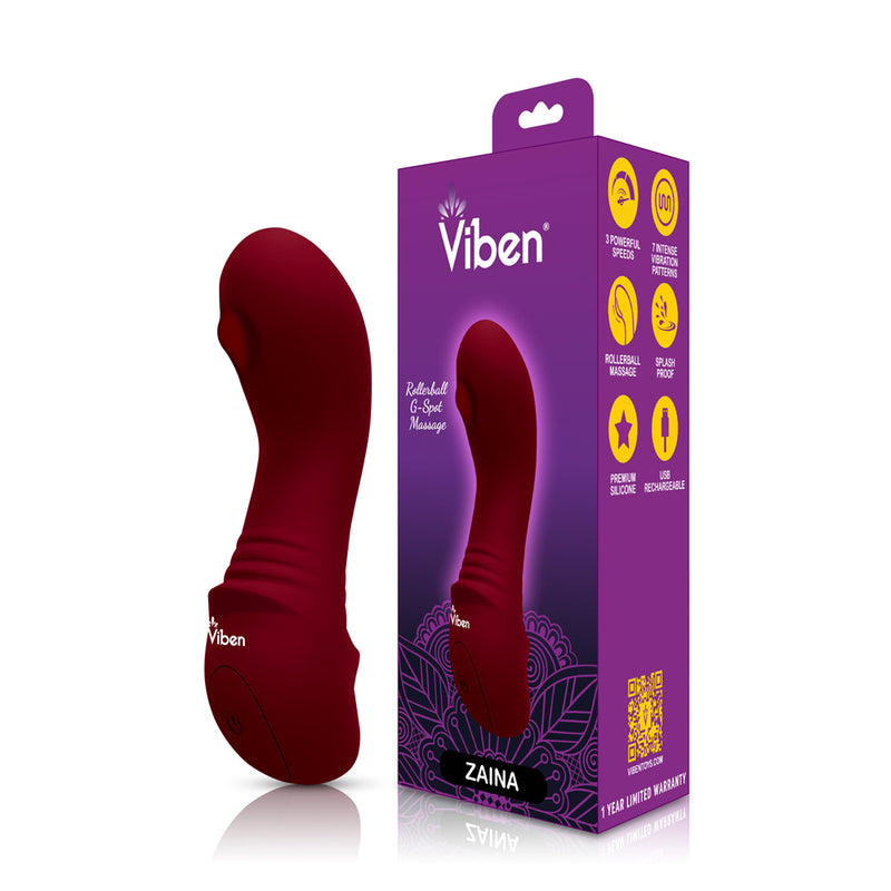 Viben Zaina Mini Rollerball G-Spot Vibe - Ruby