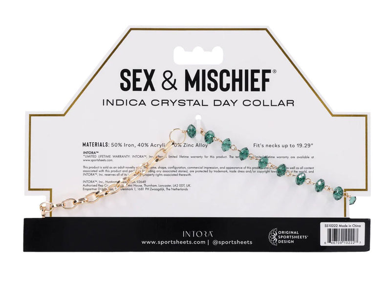 Sportsheets Indica Crystal Day Collar - Green