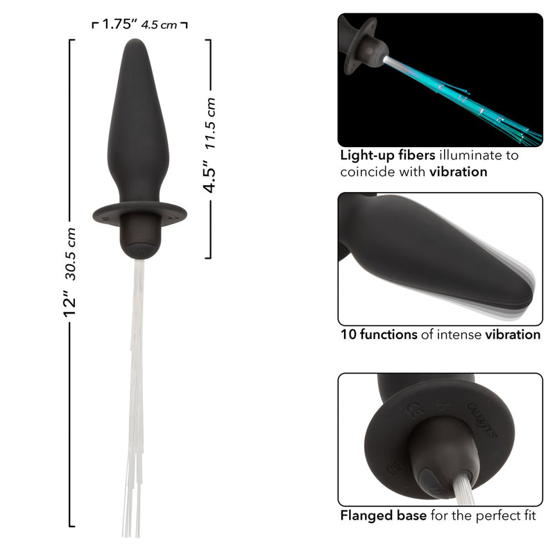 CalExotics Southern Lights - Vibrating Light Up Anal Probe - Black