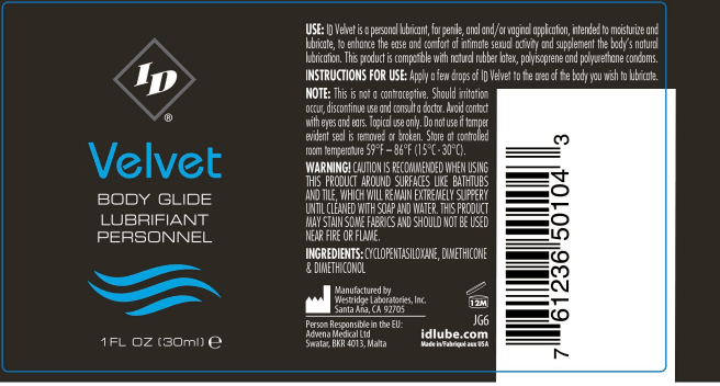 I.D. Lubricants ID Velvet Body Glide 1 Oz