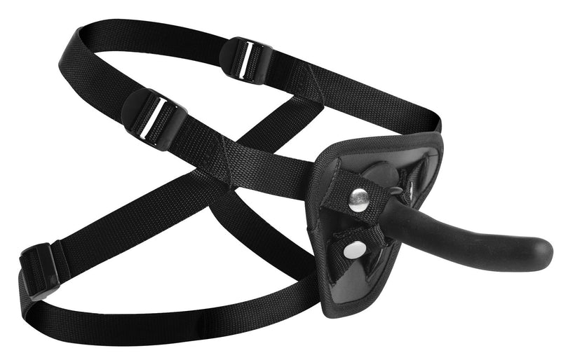 XR Brands Pegged - Pegging Dildo With Harness - Black