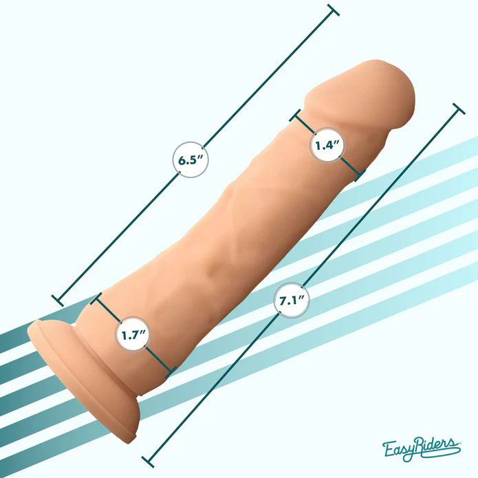 Curve Toys Easy Riders 7" Silicone Dildo - Medium