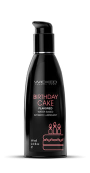 "Aqua Birthday Cake Flavored Water Based Intimate Lubricant - 2 Fl. Oz. WS-90442"