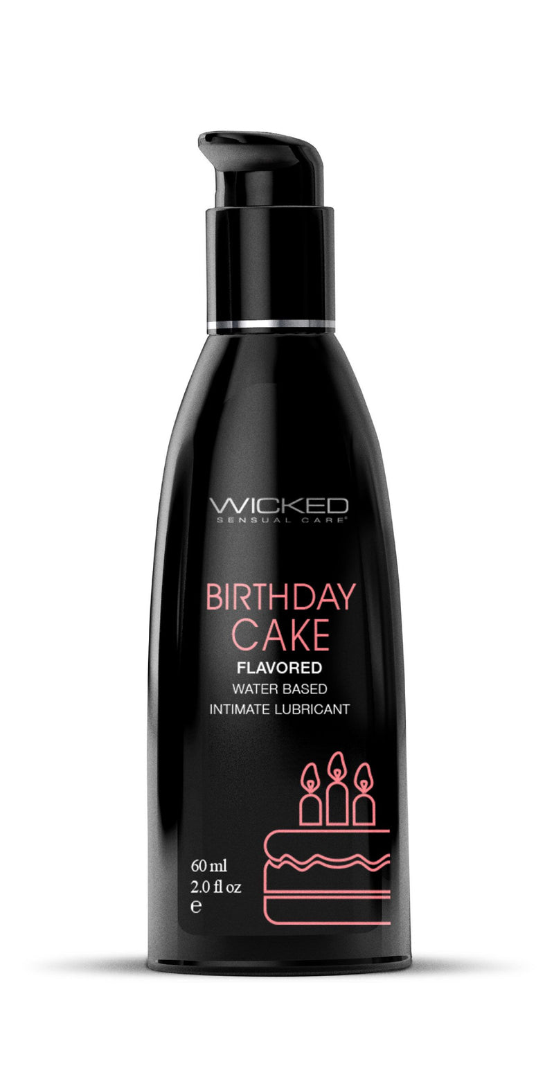 Wicked Sensual Care Aqua Birthday Cake Flavored Water Based Intimate Lubricant - 2 Fl. Oz.