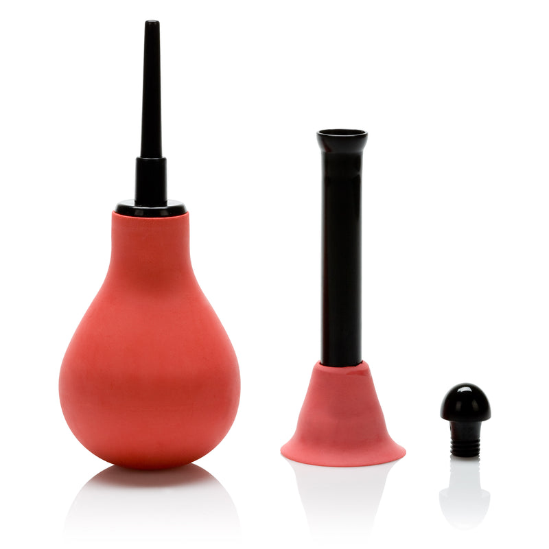 CalExotics Vulcanite Anal Douche With Attachement
