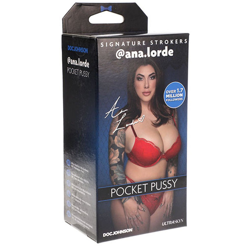 Doc Johnson Signature Strokers - Girls of Social Media - ana.lorde - Ultraskyn Pocket Pussy - Stroker Masturbator - Realistic Pocket Pussy