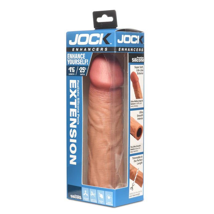 Curve Toys Jock 1.5" Silicone Penis Extension Sleeve - Medium