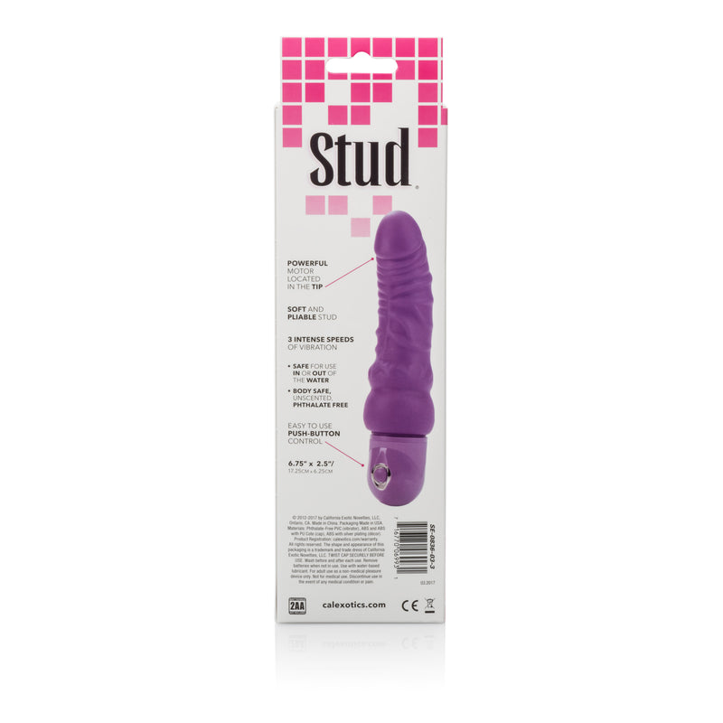 CalExotics Waterproof Power Stud Curvy Dong - Purple