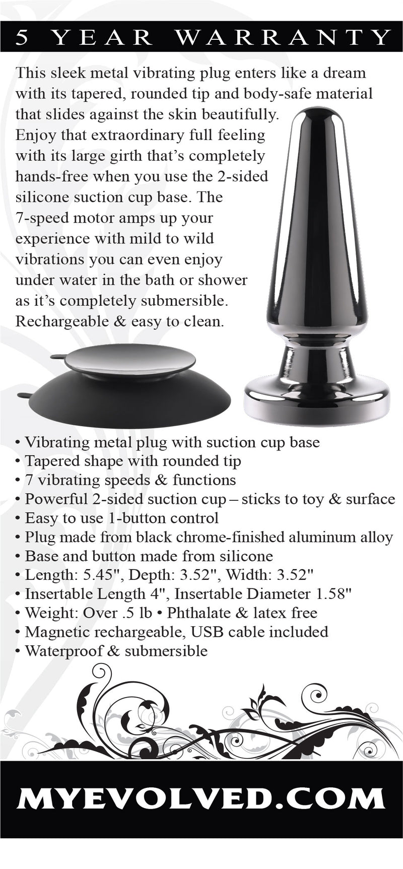 Evolved Novelties Advanced Metal Plug - Black Chrome