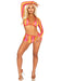 "3 Pc Zig Zag Net Bikini Top, Boyshorts and Shrug O/s - Multicolor LA-89352RNBOS"