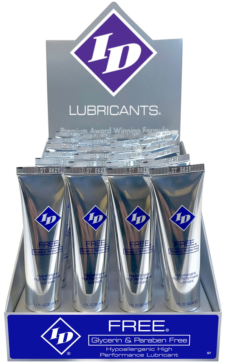 I.D. Lubricants Free Display 24ct - 1 Fl Oz Tubes
