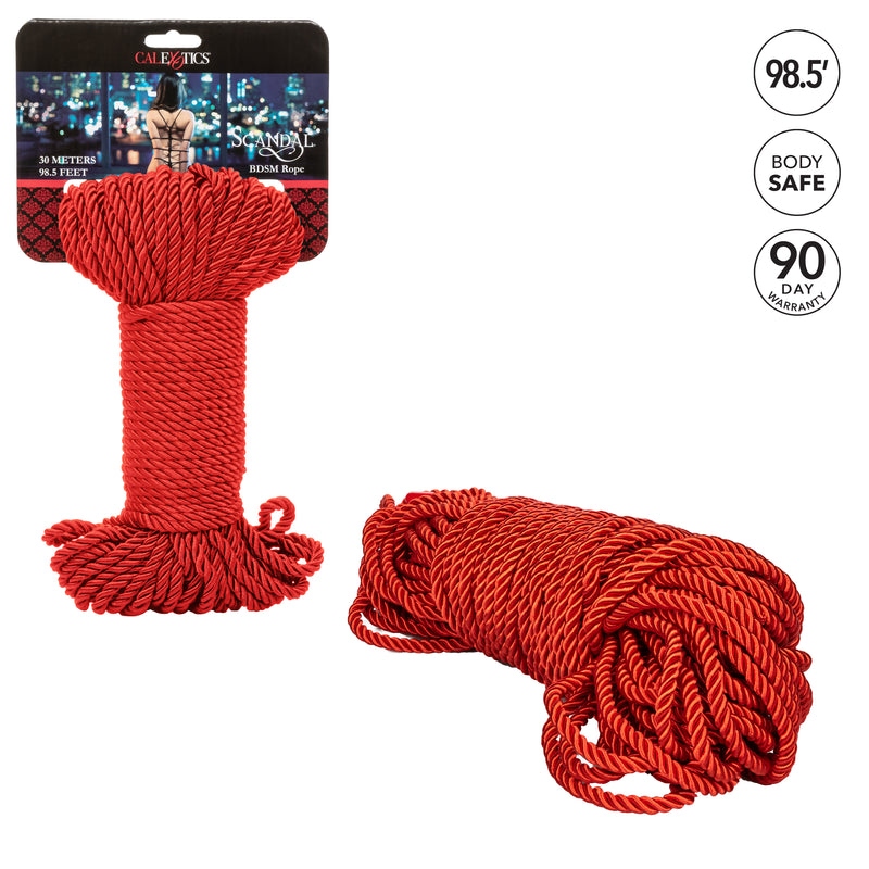CalExotics Scandal BDSM Rope 98.5ft/ 30m - Red