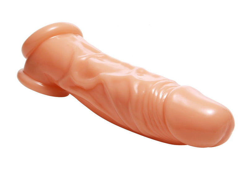 XR Brands Realistic Flesh Penis Enhancer and Ball Stretcher