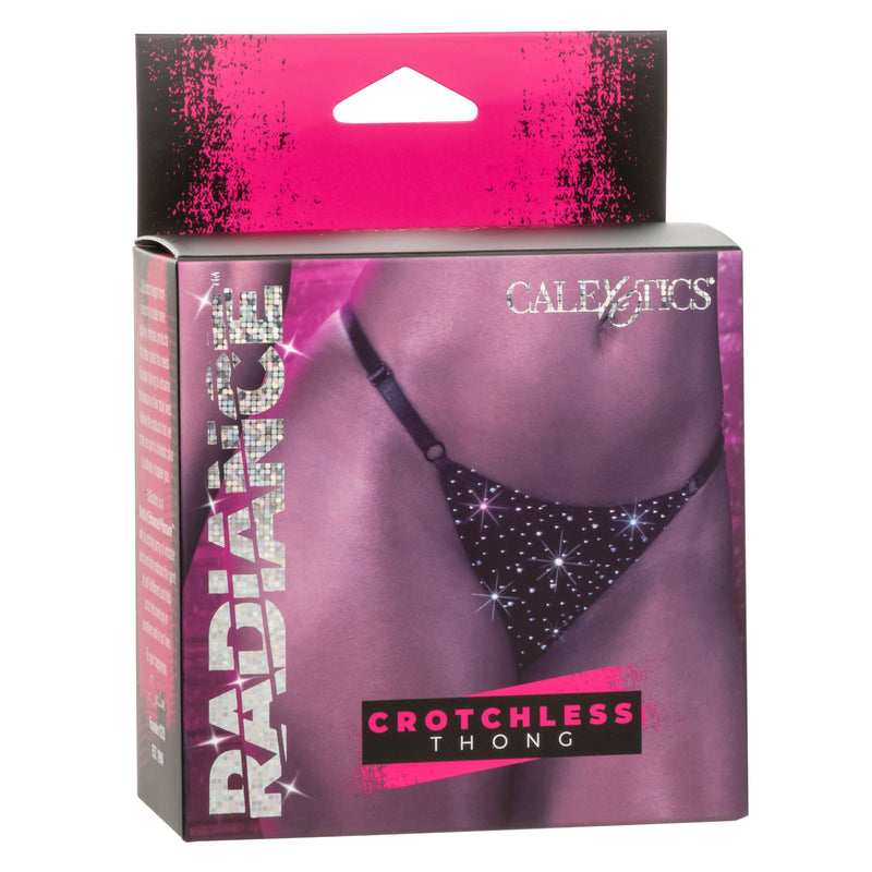 CalExotics Radiance Crotchless Thong - One Size - Black