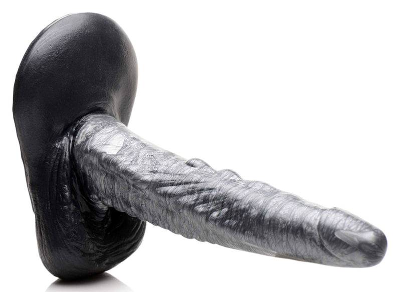 XR Brands The Gargoyle Rock Hard Silicone Dildo - Silver