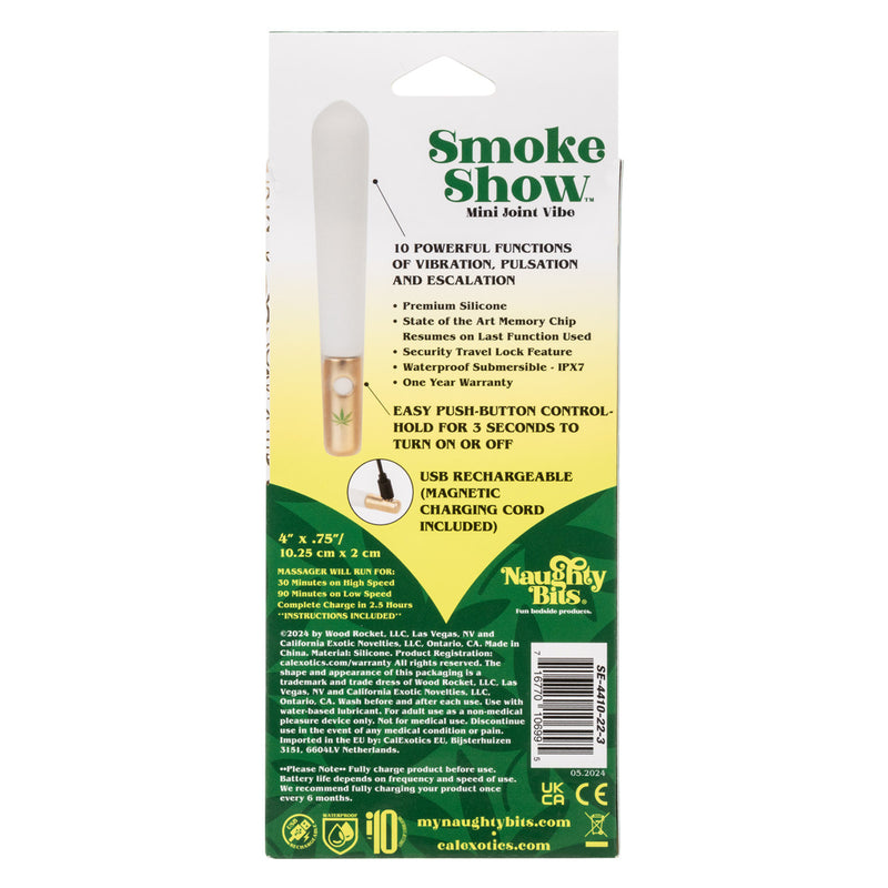 CalExotics Naughty Bits Smoke Show Mini Joint Vibe - White