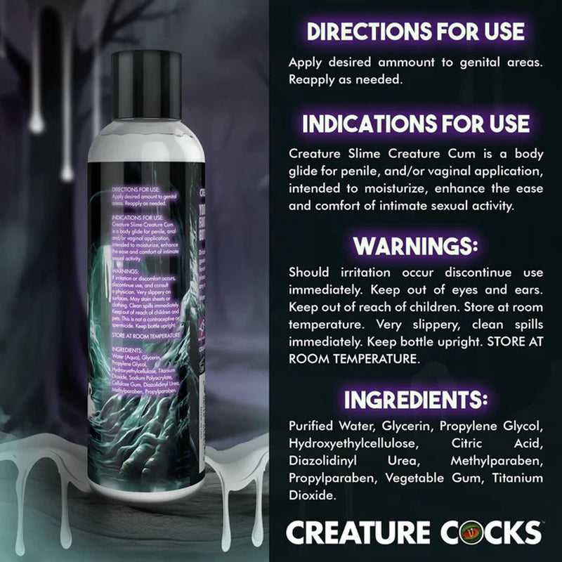 XR Brands 8oz Creature Slime Creature Cum Unscented Jizz - Lubricant - Clear