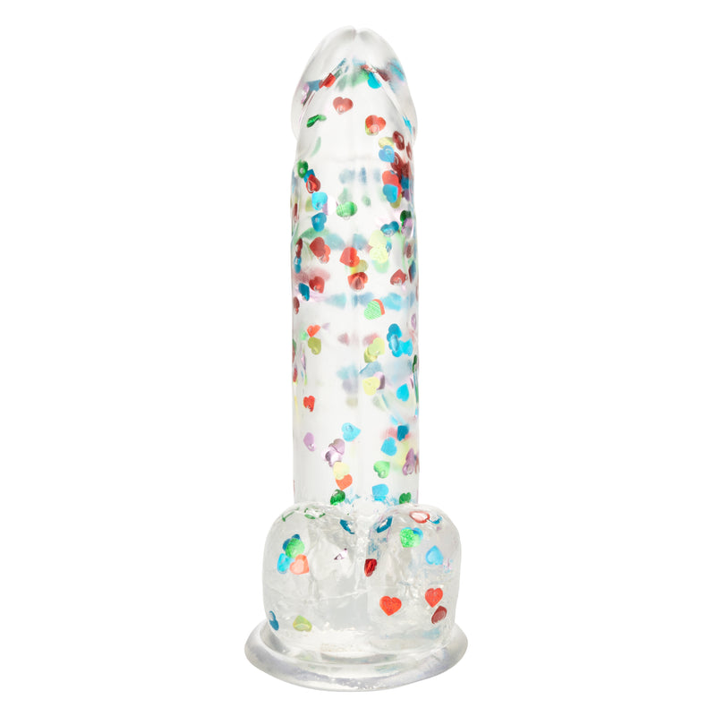 CalExotics Naughty Bits I Love Dick Heart-Filled Dong