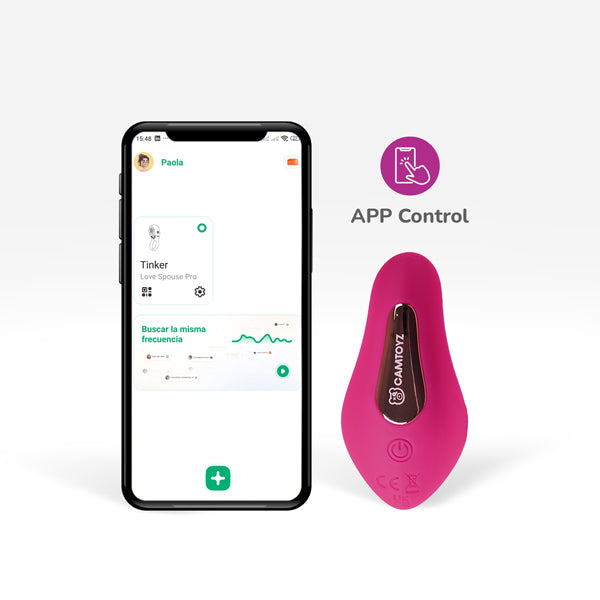 Camtoyz Panty Vibrator Tinker Majestic App Based - Pink
