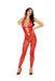 "Rhinestone Bodystocking Dmnd - One Size - Poinsettia DG-0517RDOS"