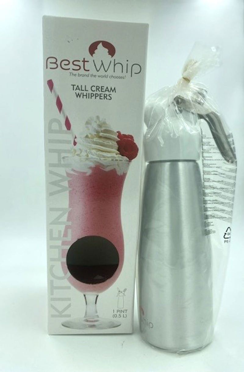 J.S. Marketing Tall Cream Whipper 1 Pint - Silver